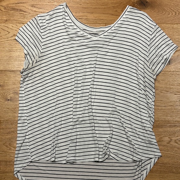 white and black striped t-shirt - Picture 1 of 2